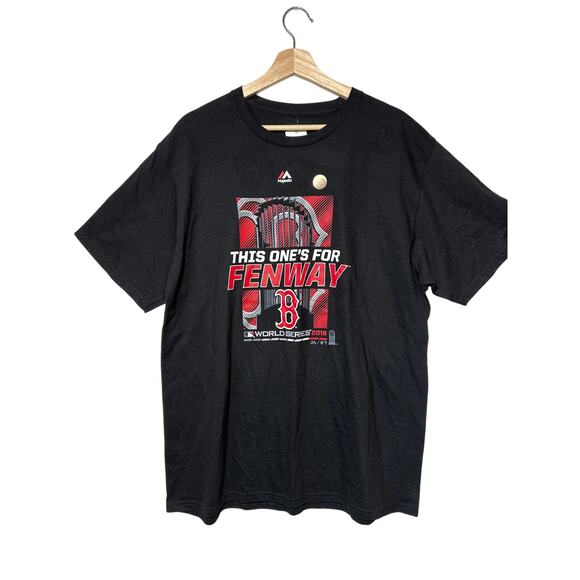 Majestic Boston Red Sox Fenway World Series Champions 2018 Parade Black Tee XL - Picture 1 of 9